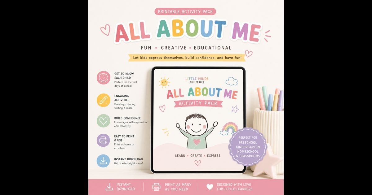 All about Me activity pack