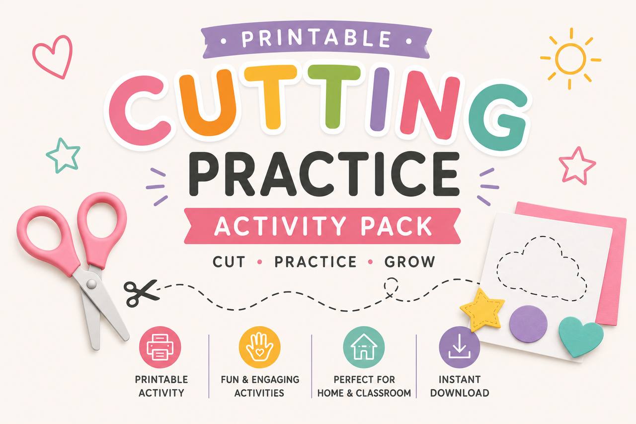 cutting practice activity pack